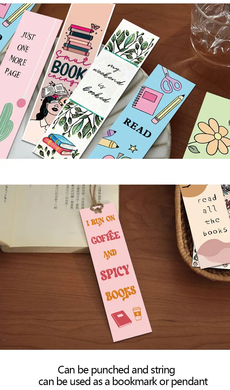 30pcs-simple-literary-reading-bookmarks-durable-paper