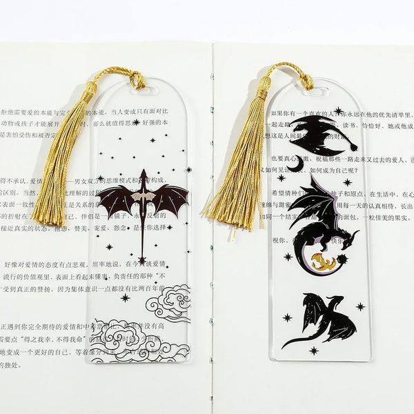 anime-black-dragon-bookmarks-durable-acrylic-pp-intricate